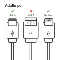 imoshion ﻿Lightning- auf USB-C-Kabel – nicht MFi-zertifiziert – Geflochtenes Gewebe – 1 m – Weiß
