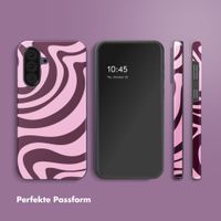 Selencia Vivid Back Cover Samsung Galaxy A37 (5G) - Wavy Swirl Pink Plum