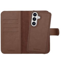 Selencia Olyn Abnehmbare Bookcase mit MagSafe Samsung Galaxy S26 - Braun
