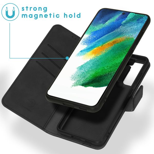 imoshion Entfernbare 2-1 Luxus Klapphülle Samsung Galaxy S21 FE - Schwarz