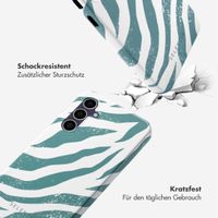 Selencia Vivid Back Cover Samsung Galaxy S23 FE - Colorful Zebra Pine Blue