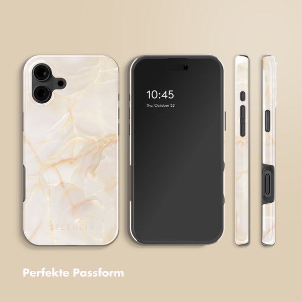 Selencia Vivid Rückabdeckung mit MagSafe Apple iPhone 16 - Golden Beige Marble