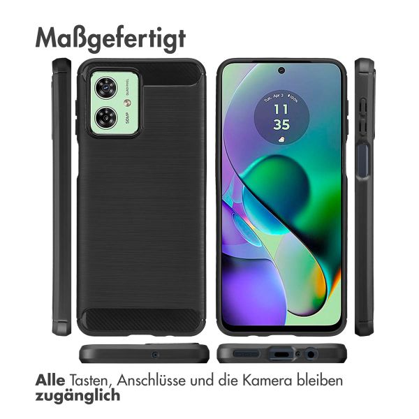 imoshion Brushed Back Cover Motorola Moto G54 - Schwarz