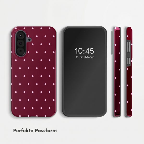Selencia Vivid Back Cover Samsung Galaxy A37 (5G) - Happy Dots Burgundy