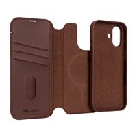 Decoded 2 in 1 Leather Klapphülle MagSafe Apple iPhone 17 - Chocolate Brown