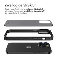 Accezz Rugged Frosted Back Cover für das Apple iPhone 14 Pro Max - Schwarz