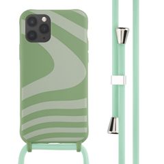 imoshion Silikonhülle design mit Band für das iPhone 11 Pro - Retro Green