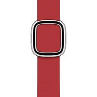 Apple Leather Band Modern Buckle für die Apple Watch Series 1 bis 9 / SE (38/40/41 mm) | Series 10 (42 mm) - Größe M - Scarlet Red