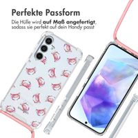 imoshion Design Hülle mit Band für das Samsung Galaxy A55 - Crab Watercolor