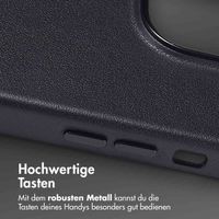 Accezz MagSafe Leather Backcover für das iPhone 14 Pro - Onyx Black