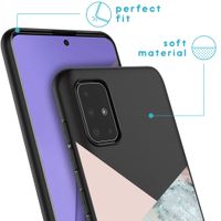 imoshion Design Hülle Samsung Galaxy A51 - Marmor - Rosa / Schwarz