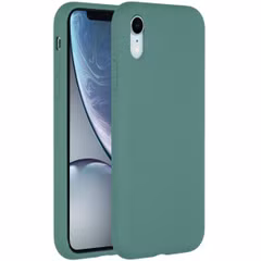 Accezz Liquid Silikoncase Apple iPhone Xr - Dunkelgrün