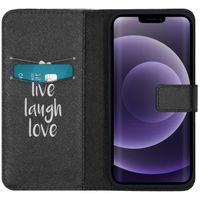 imoshion Design TPU Klapphülle für das iPhone 13 - Live Laugh Love