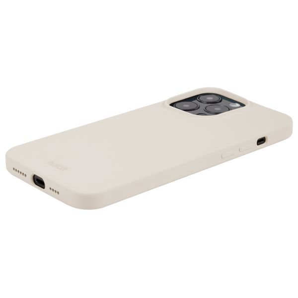 Holdit Silicone Case für das iPhone 15 Pro Max - Light Beige