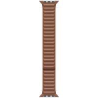 Apple Leather Link Armband für das  Apple Watch Series 1 t/m 9 / SE (38/40/41 mm) | Series 10 / 11 (42 mm) - Größe M/L - Saddle Brown