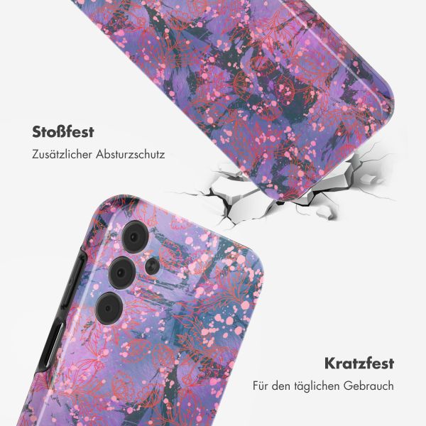 Selencia Vivid Back Cover Samsung Galaxy A15 (5G) - Fresh Paint Flower Orange