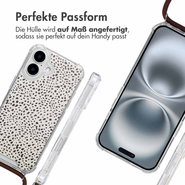imoshion Design Hülle mit Band Apple iPhone 16 - Desert Dots