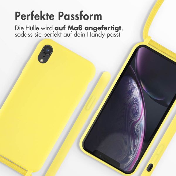 imoshion Silikonhülle mit Band für das iPhone Xr - Gelb