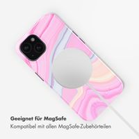 Selencia Vivid Rückabdeckung mit MagSafe Apple iPhone 15 - Pastel Lipstick Marble