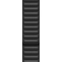 Apple Leather Link Armband für das  Apple Watch Series 1 t/m 9 / SE (38/40/41 mm) | Series 10 / 11 (42 mm) - Größe S/M - Schwarz