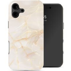 Selencia Vivid Back Cover Apple iPhone 16 - Golden Beige Marble