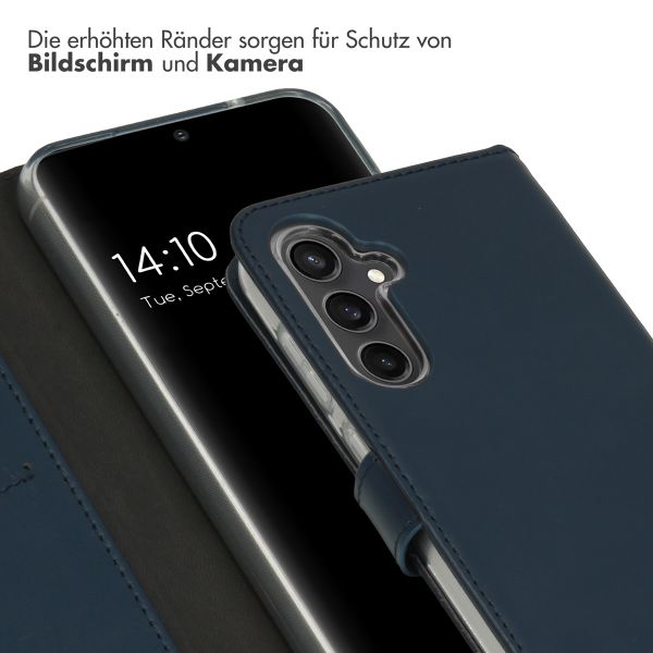 Selencia Echtleder Klapphülle Samsung Galaxy S23 FE - Blau