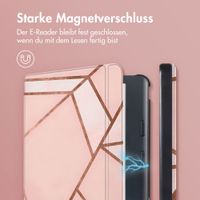 imoshion Design Slim Hard Case Sleepcover mit Stand Kobo Libra Colour - Pink Graphic