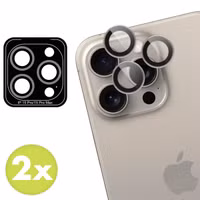 imoshion 2er-Pack Objektivschutz für Kamera für das Apple iPhone 15 Pro / 15 Pro Max - Natural Titanium