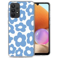 imoshion Design Hülle Samsung Galaxy A33 - Retro Blue Flowers