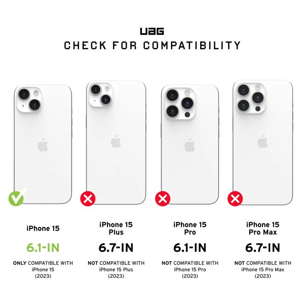 UAG Displayschutz aus gehärtetem Glas Shield Plus Apple iPhone 15