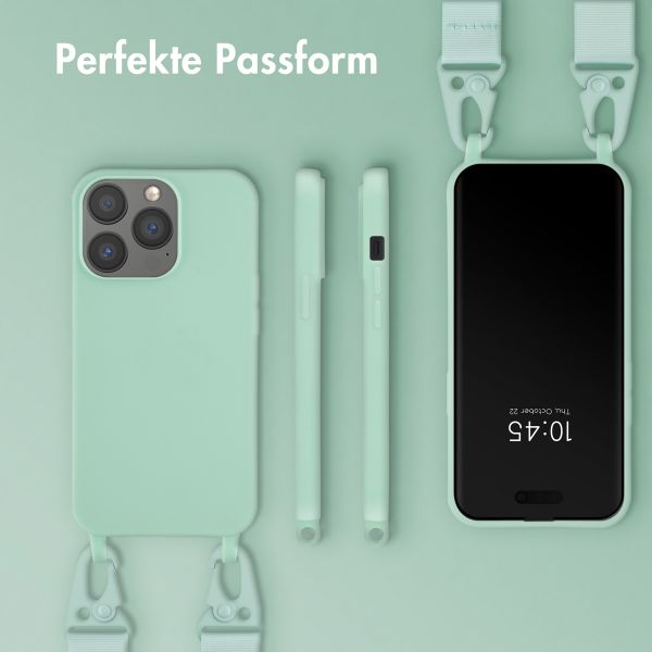 Selencia SilikonHülle mit abnehmbarem Band Apple iPhone 13 Pro - Türkis