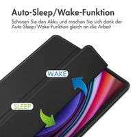 imoshion Trifold Hardcase Klapphülle für das Samsung Galaxy Tab S10 Plus / Tab S9 Plus / Tab S9 Plus FE 12.4 Zoll - Schwarz