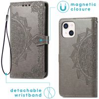 imoshion Mandala Klapphülle iPhone 13 - Grau