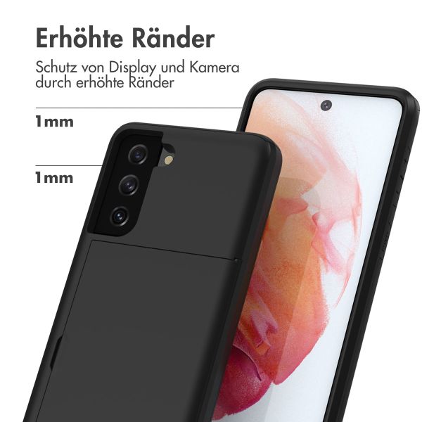 imoshion Backcover mit Kartenfach Samsung Galaxy S21 - Schwarz