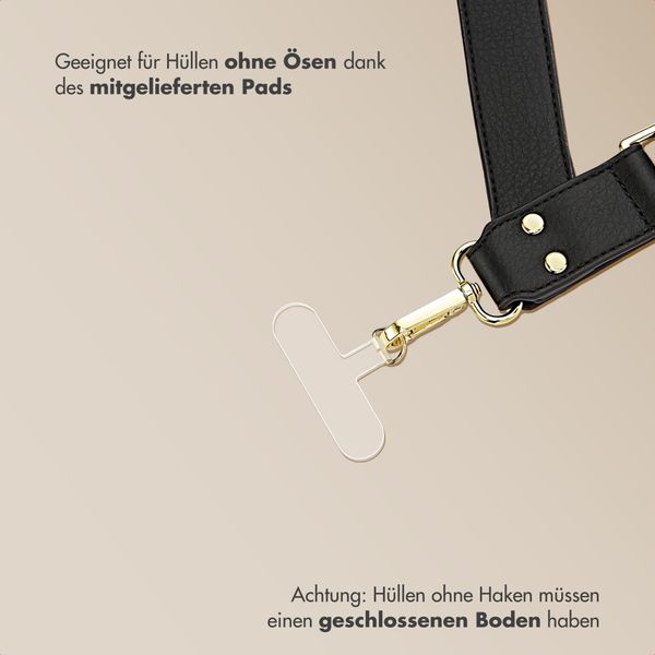 Selencia Handykette mit kleiner Tasche - Midnight Black