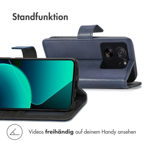imoshion Luxuriöse Klapphülle Xiaomi 13T / 13T Pro - Dunkelblau