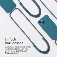 imoshion Color Backcover mit abnehmbarem Handykette und MagSafe Apple iPhone 13 - Dunkelgrün