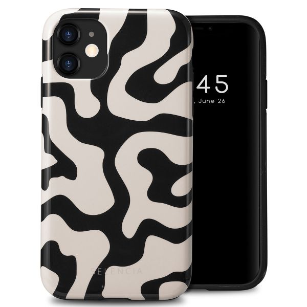 Selencia Vivid Tough Back Cover für das iPhone 11 - Art Wave Black