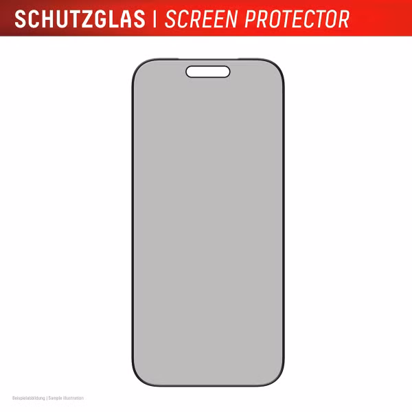 Displex Displayschutz aus gehärtetem Glas Privacy Apple iPhone 17 / 17 Pro