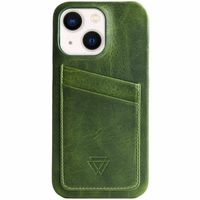 Wachikopa Full Wrap C.C. Back Cover mit 2 Kartenhaltern für das Apple iPhone 13 - Forest Green