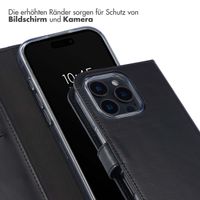 Selencia Echtleder Klapphülle für das iPhone 16 Pro Max - Schwarz