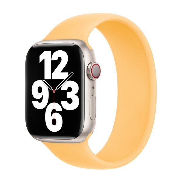 Apple 3 Pack Silikon Solo Loop für Apple Watch | 44/45/46/49 mm - Größe 9 - Sunglow/ Winter Blue/ Cypress