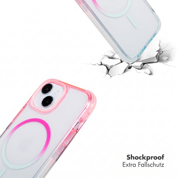 Selencia Gradient MagSafe Back Cover Apple iPhone 15 - Rosa / Blau