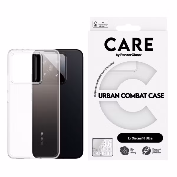 CARE by PanzerGlass Urban Combat Case Xiaomi 15 Ultra - Clear