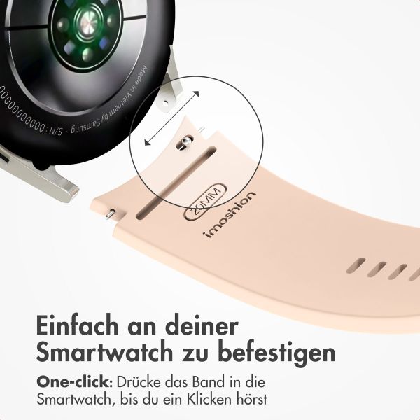 imoshion Silikonarmband für Samsung Galaxy Watch 4 / 5 / 6 / 7 (20 mm) - Rosa