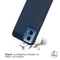 imoshion Brushed Back Cover Motorola Moto G34 - Dunkelblau