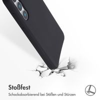 Accezz Liquid Silikoncase für das Samsung Galaxy S25 Plus - Schwarz