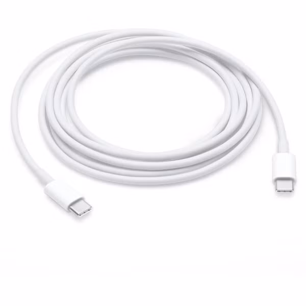 Apple Original USB-C Power Adapter 20 Watt + Original USB-C auf USB-C Ladekabel - 2 Meter - Weiß