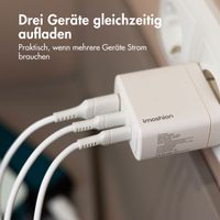 imoshion 65 Watt Ladegerät | 2x USB-C + 1x USB-A - Weiß