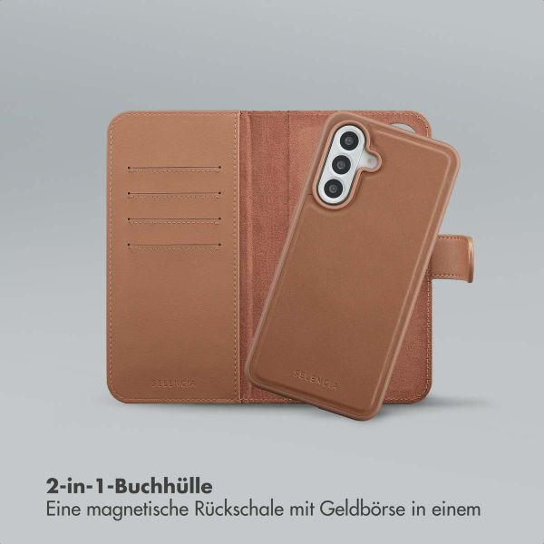 Selencia Olyn Abnehmbare Bookcase mit MagSafe Samsung Galaxy A56 - Braun